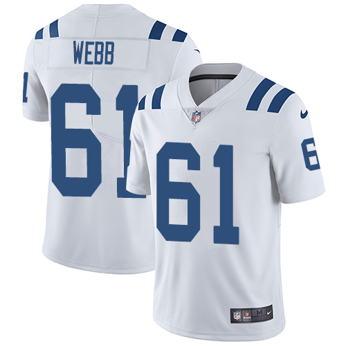 Indianapolis Colts #61 Limited Webb White Nike NFL Road Men Vapor Untouchable jerseys->indianapolis colts->NFL Jersey